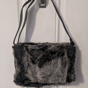 BANANA REPUBLIC Faux Fur Leather Strap Mini Handbag